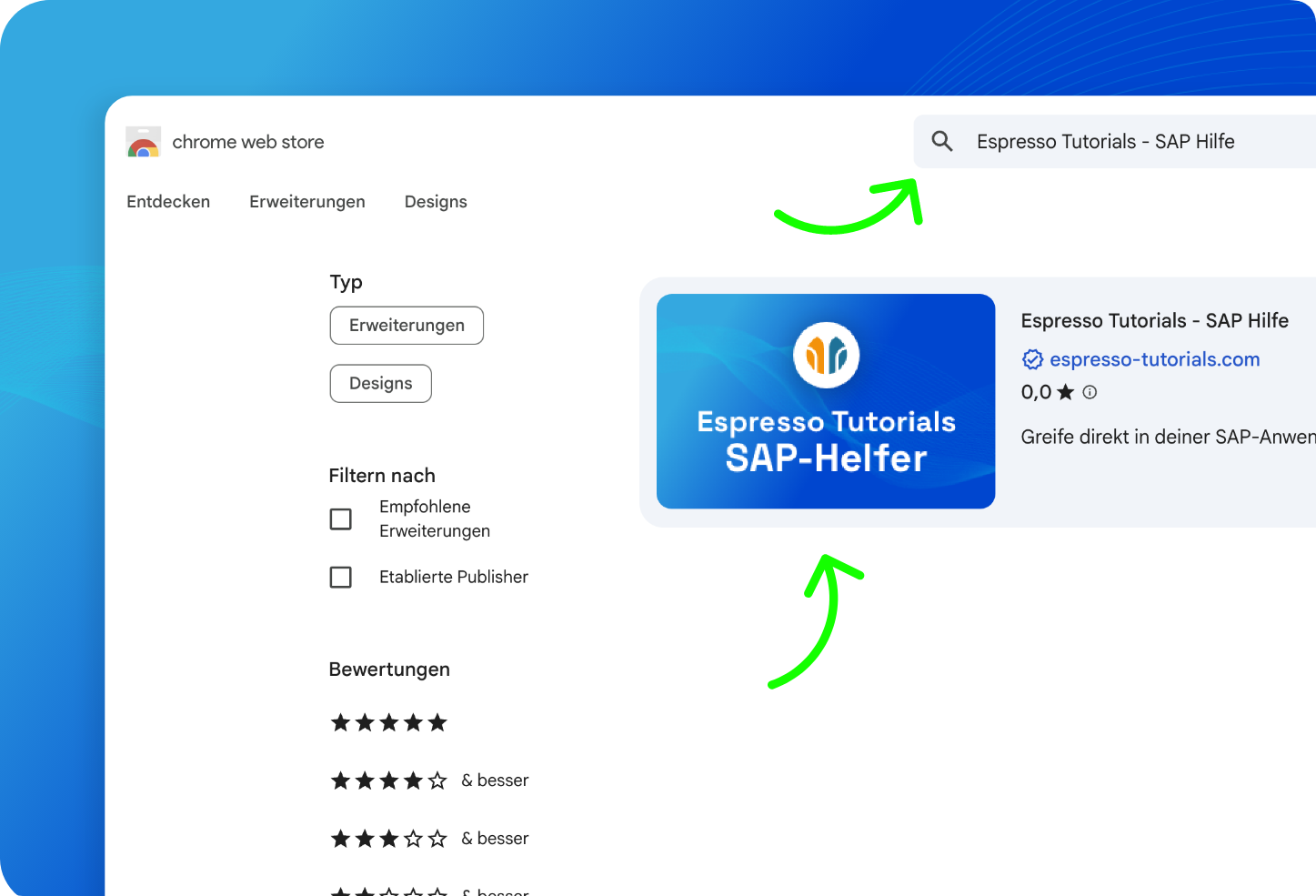 1. Im Browser-Erweiterungs-Store suchen