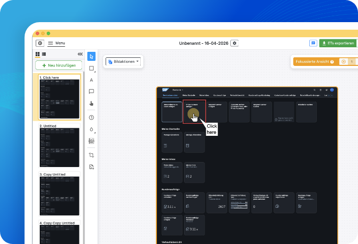 Leicht zu bedienender Editor